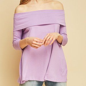 Solid Off Shoulder Top